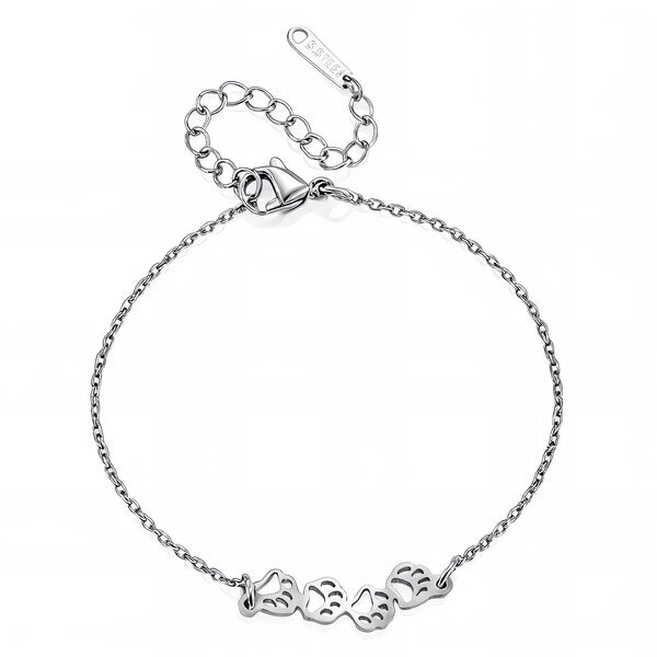 "Paws" Bracelet, Stainless Steel