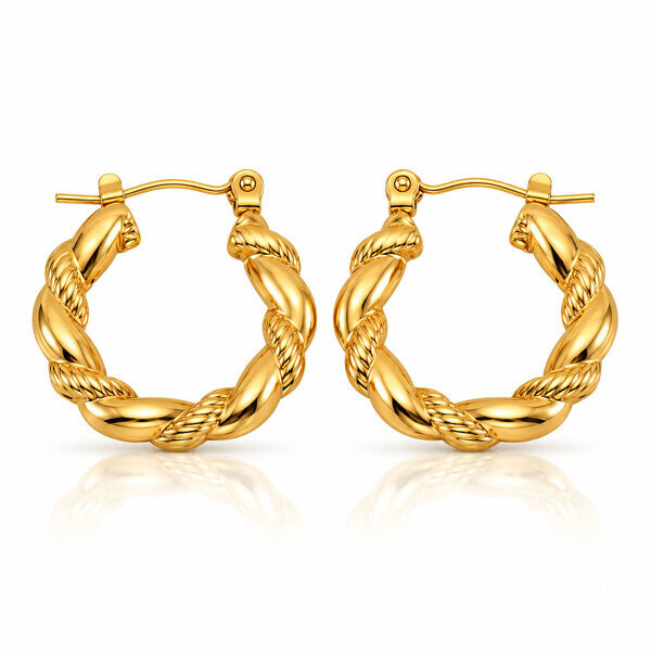 PVD Gold-Plated Stainless Steel Earrings - Intensity