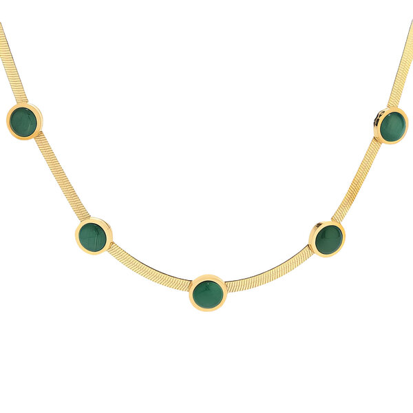 Necklace, 18K Gold Plated Steel