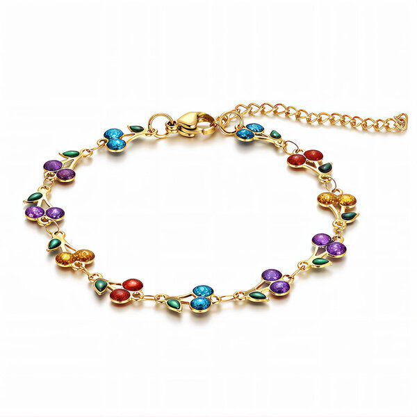 "Cherry" Bracelet, 18K Gold Plated Steel