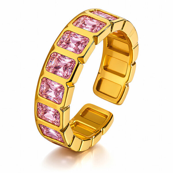 PVD Gold-Plated Stainless Steel Ring - Intensity