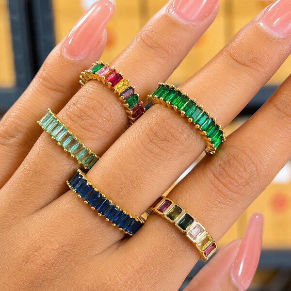 Ring, 18K Gold Plated Steel