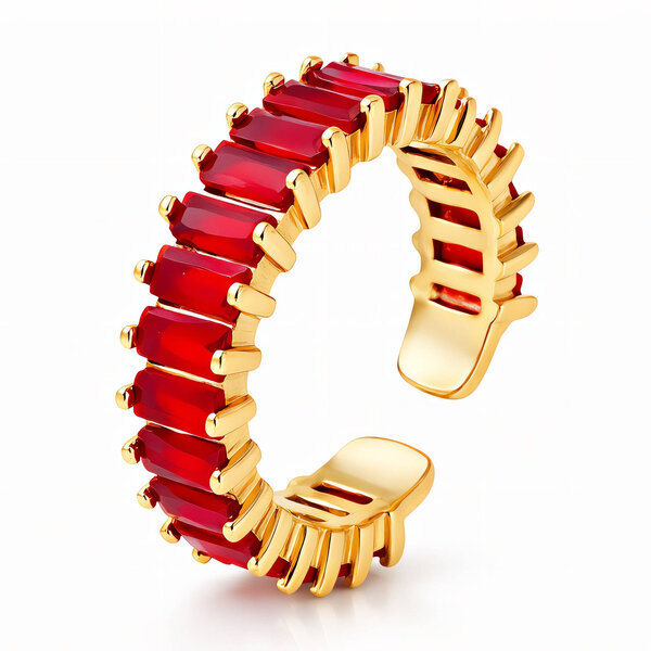 Ring, 18K Gold Plated Steel