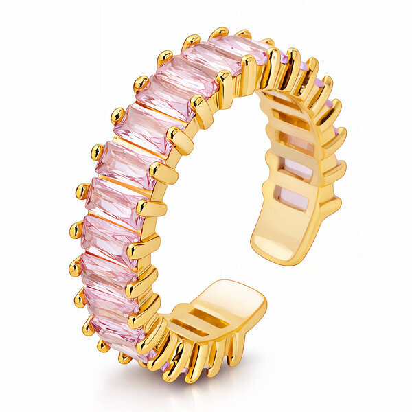 Ring, 18K Gold Plated Steel