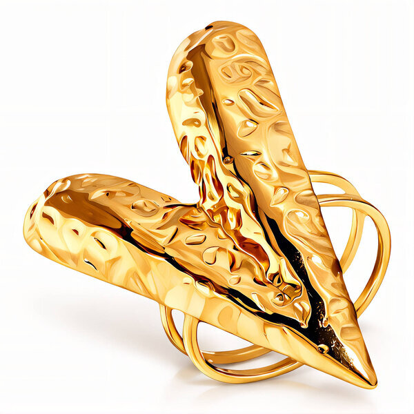 "Heart" Ring, 18K Gold Plated Steel