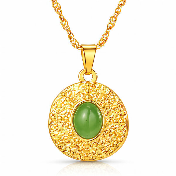 Necklace, 18K Gold Plated Steel