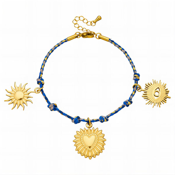 "Heart" Bracelet, 18K Gold Plated Steel