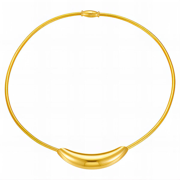 Necklace, 18K Gold Plated Steel