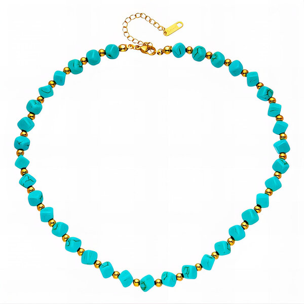 Necklace, 18K Gold Plated Steel