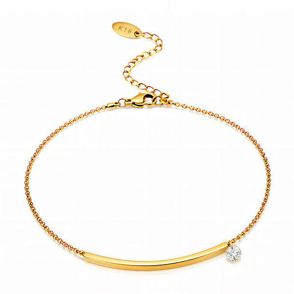 Anklet, 18K Gold Plated Steel