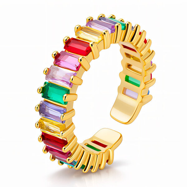 Ring, 18K Gold Plated Brass