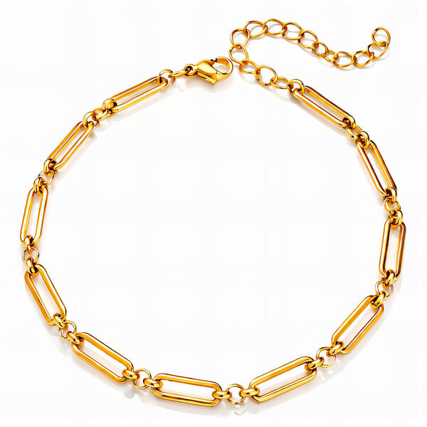 Anklet, 18K Gold Plated Steel