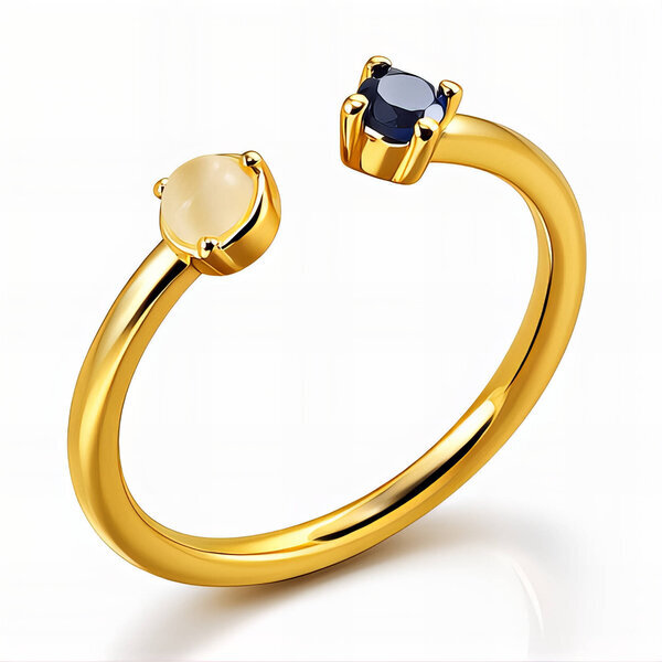 Ring, 18K Gold Plated Steel