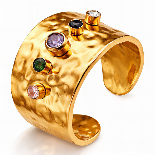 Ring, 18K Gold Plated Steel