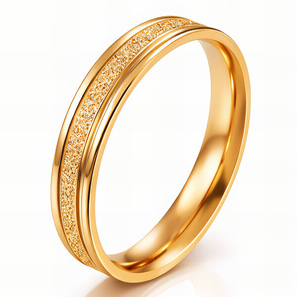 Ring, 18K Gold Plated Steel