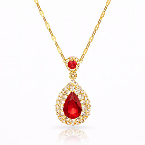 Necklace, 18K Gold Plated Steel