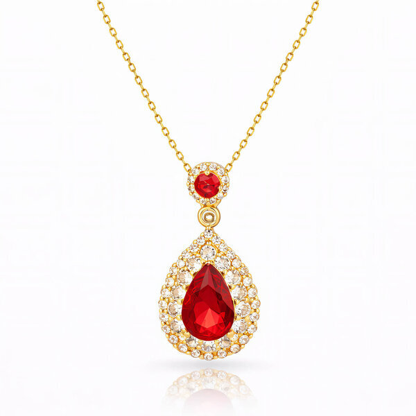 Necklace, 18K Gold Plated Steel