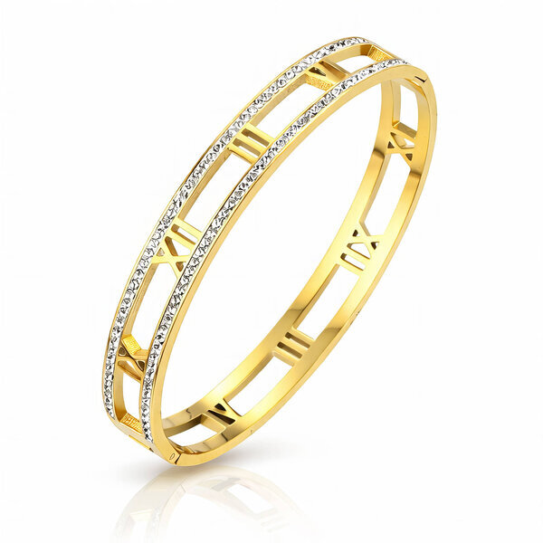 Bracelet, 18K Gold Plated Steel