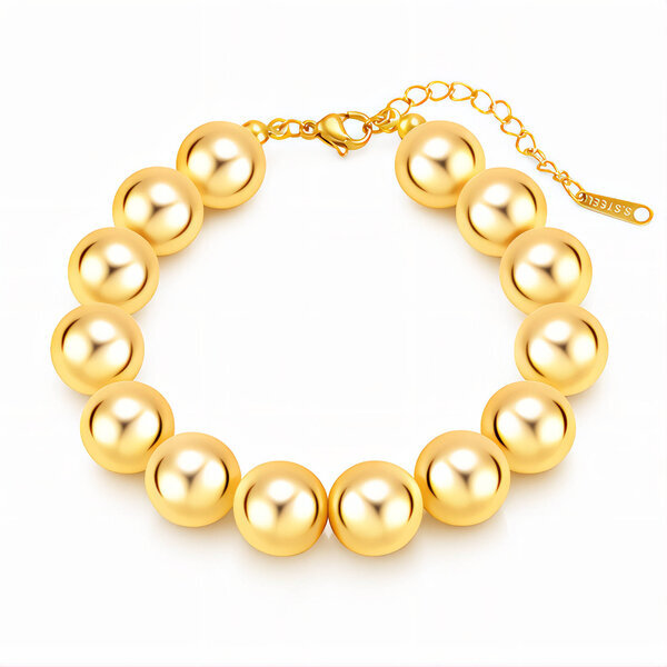Bracelet, 18K Gold Plated Steel