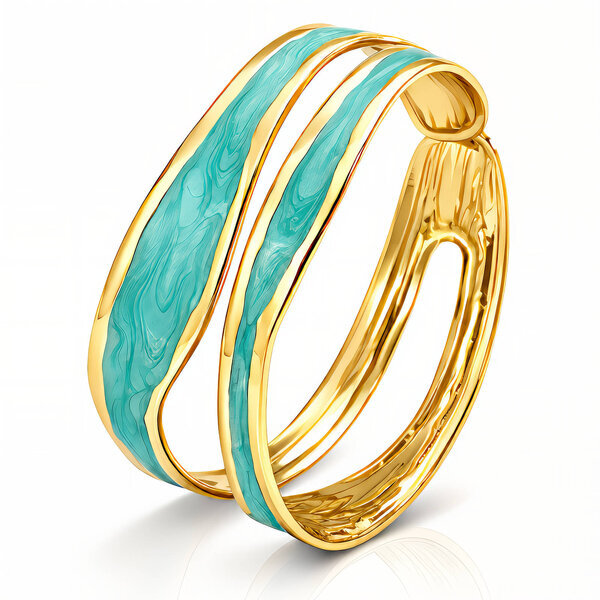 Bracelet, 18K Gold Plated Steel