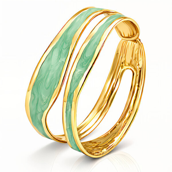 Bracelet, 18K Gold Plated Steel