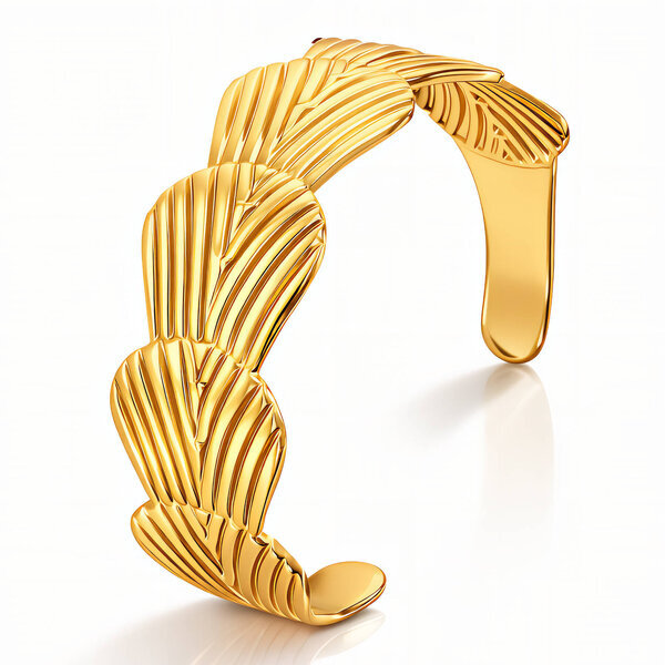 "Seashells" Bracelet, 18K Gold Plated Steel