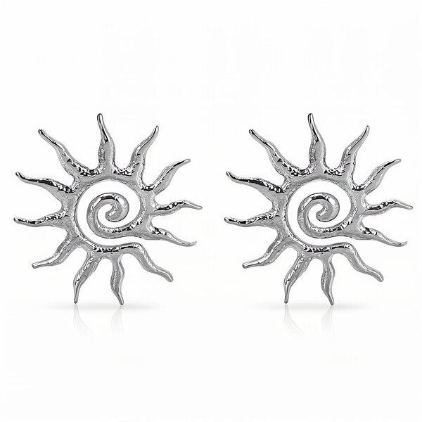"Suns" Earrings, Stainless Steel