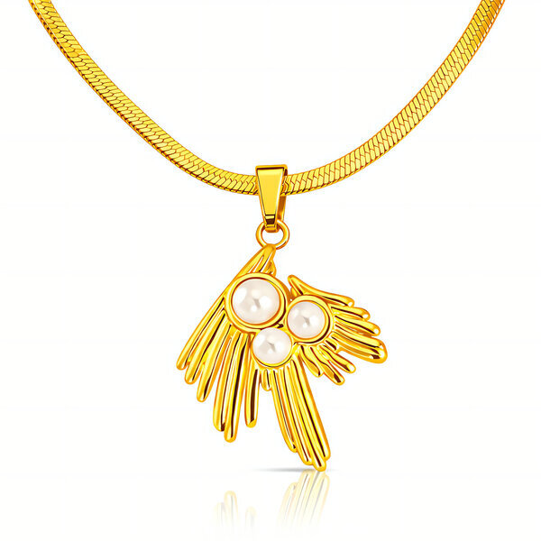 Necklace, 18K Gold Plated Steel