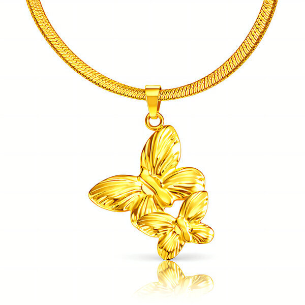 "Bees" Necklace, 18K Gold Plated Steel