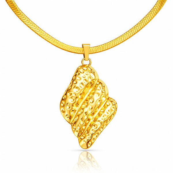 Necklace, 18K Gold Plated Steel