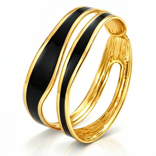 Bracelet, 18K Gold Plated Steel