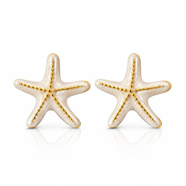 "Starfish" PVD Gold-Plated Steel Earrings - Intensity