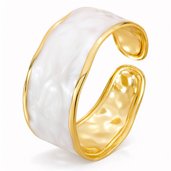 Bracelet, 18K Gold Plated Steel