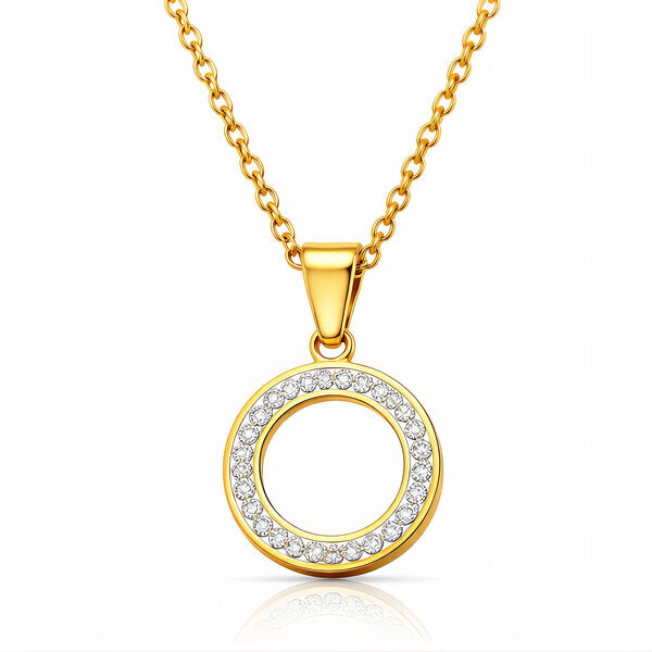 Necklace, 18K Gold Plated Steel