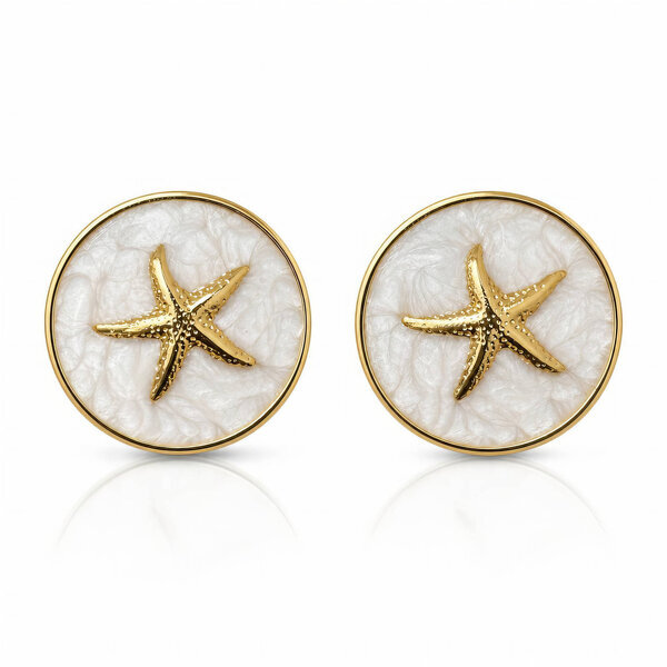 "Starfish" PVD Gold-Plated Steel Earrings - Intensity