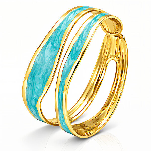 Bracelet, 18K Gold Plated Steel