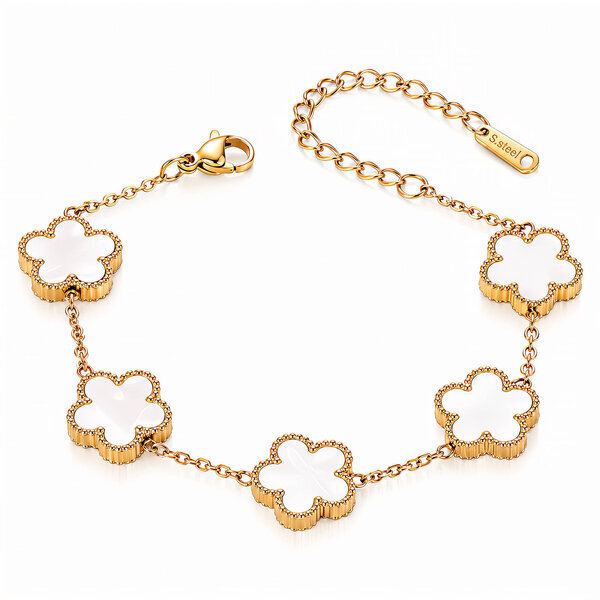"Flower Meadow" PVD Gold-Plated Stainless Steel Bracelet - Bubble Pop