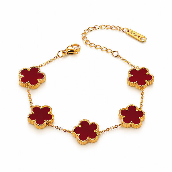 "Flower Meadow" PVD Gold-Plated Steel Bracelet - Bubble Pop