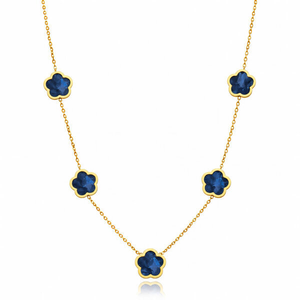 "Flower Meadow" PVD Gold-Plated Steel Necklace - Bubble Pop