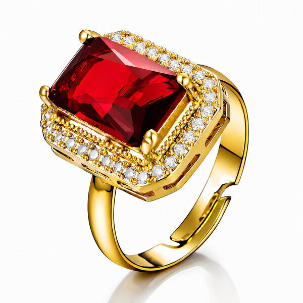 Ring, 18K Gold Plated Steel
