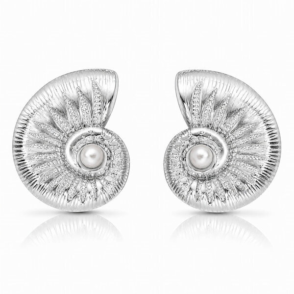 Earrings, 18K Gold Plated Steel