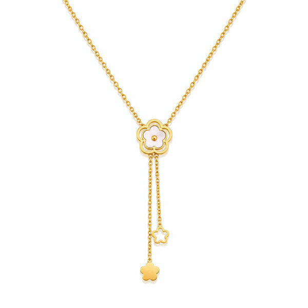 "Flower Meadow" PVD Gold-Plated Steel Necklace - Intensity