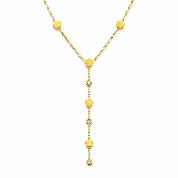 "Flower Meadow" PVD Gold-Plated Steel Necklace - Intensity