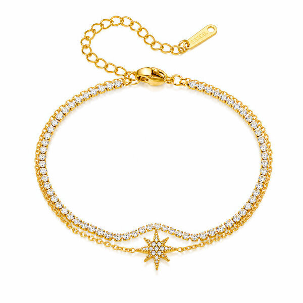 PVD Gold-Plated Stainless Steel Bracelet - Intensity