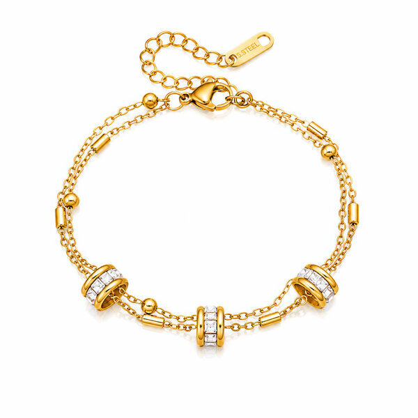 PVD Gold-Plated Stainless Steel Bracelet - Intensity