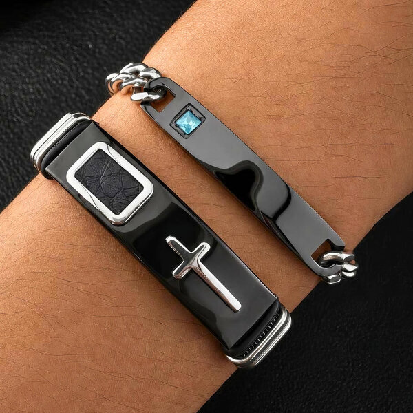 Men's Black PVD (TiCN) Stainless Steel Bracelet - Prime Code