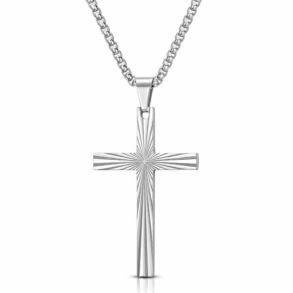 "Cross" Necklace, Stainless Steel