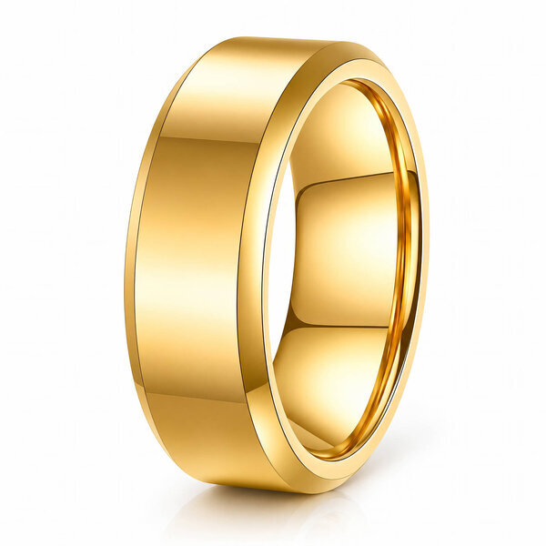 PVD Gold-Plated Stainless Steel Finger Ring - Prime Code