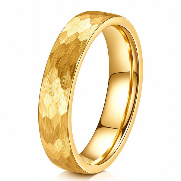 PVD Gold-Plated Stainless Steel Finger Ring - Prime Code