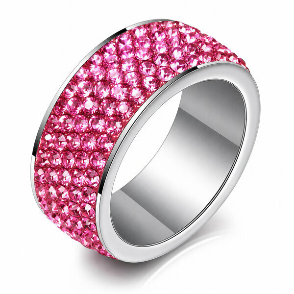 Stainless Steel Finger Ring - Crystallic